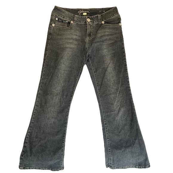 Flavour By Bubblegum Women Jeans 8P Gray Button 30" Inseam Boot Cut Mid Rise - Picture 1 of 10